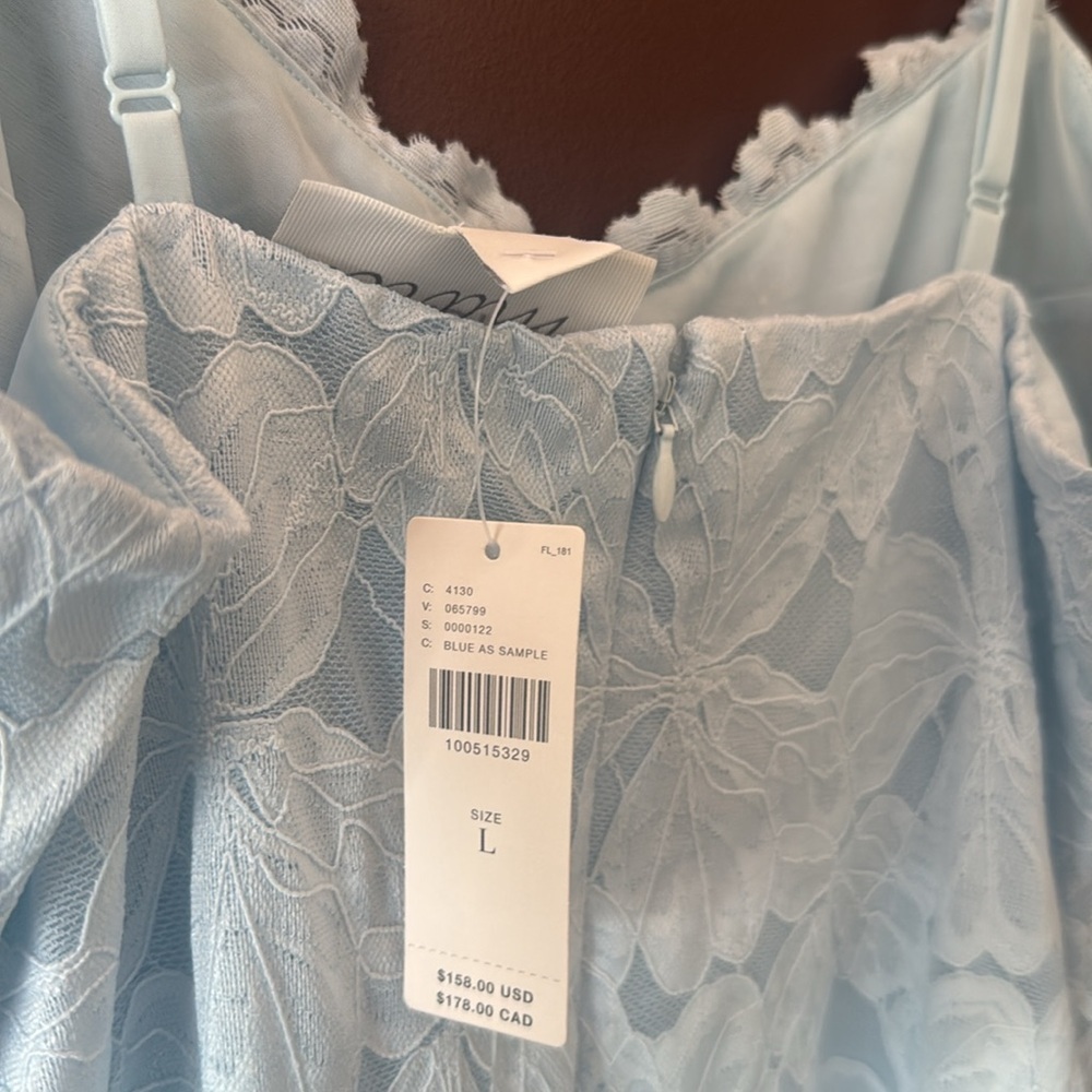 NWT MARE MARE x Anthropologie Blue Lace Mini Dress - Picture 5 of 8